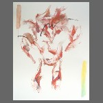 2006-192;Entre deux eaux;Crayon de couleur sur papier;84x65;